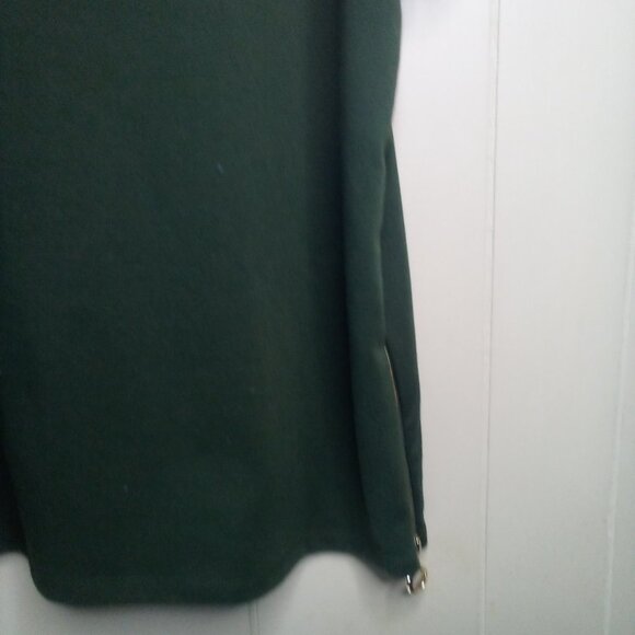 Brooke Shields Timeless Blouse XL Short Sleeve Side Zippers Green - Picture 4 of 12